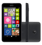 Smartphone NOKIA Lumia 630 Preto Windows phone 8.1 Memória Interna 8GB Câmera 5MP Quad Core 1.2GHz 4.5